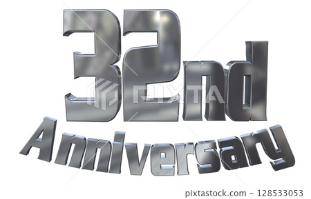 3DCG text "32nd Anniversary/32nd Anniversary Mark Sparkle" 3DCG text "32nd Anniversary/32nd Anniversary Mark Sparkle" 128533053