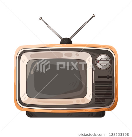 illustration of old tv 128533598