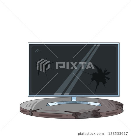 illustration of broken tv 128533617