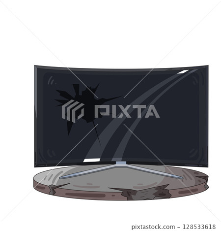 illustration of broken tv illustration of broken tv 128533618