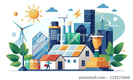 Many renewable energy systems qualify for government incentives, rebates, and tax credits, lowering costs. 128533660