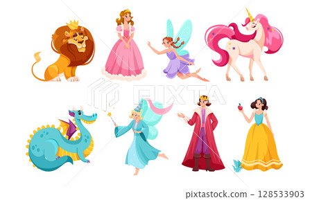 Discover a vibrant array of Colorful Fantasy Characters in a unique Pixel Art Style for all ages 128533903