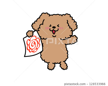 Poodle is happy to get a perfect score Poodle is happy to get a perfect score 128533966