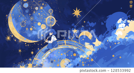 A girl who thinks about space 128533992