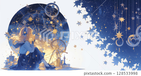 A girl who thinks about space 128533998
