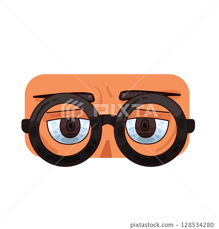 illustration of eye with glasses illustration of eye with glasses 128534280