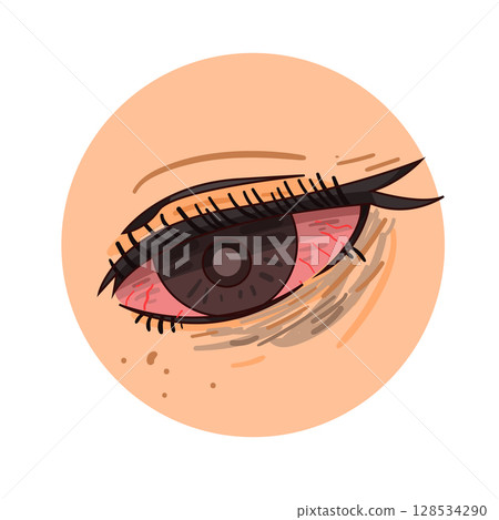 illustration of red eyes 128534290