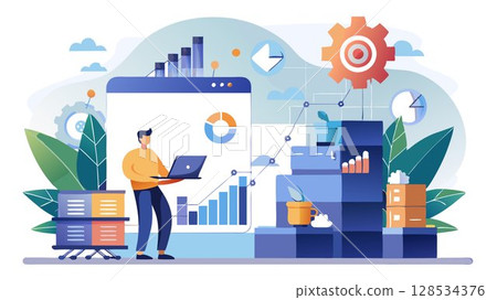 Transform your business operations and unlock new levels of efficiency.  Explore our powerful ERP software solution today. 128534376