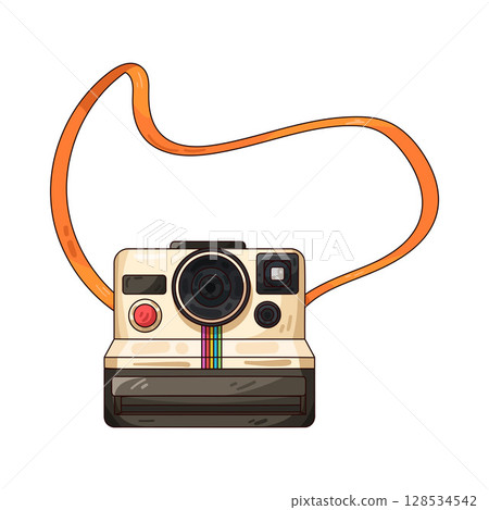 illustration of camera with strap 128534542