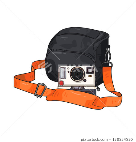 illustration of camera bag 128534550