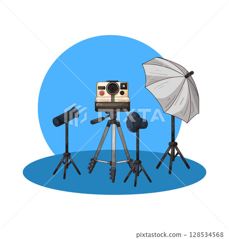 illustration of photo studio 128534568
