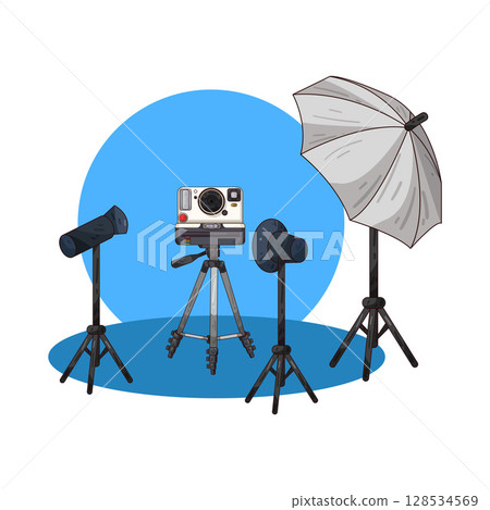 illustration of photo studio 128534569