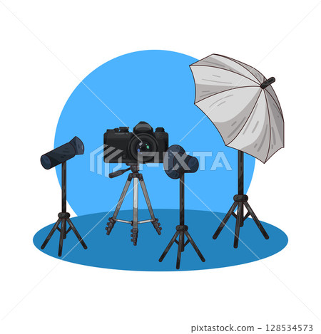 illustration of photo studio 128534573