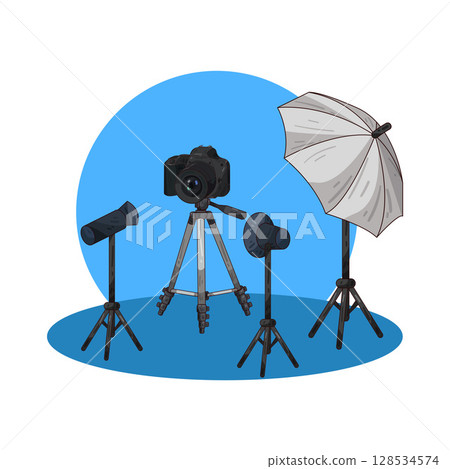 illustration of photo studio 128534574