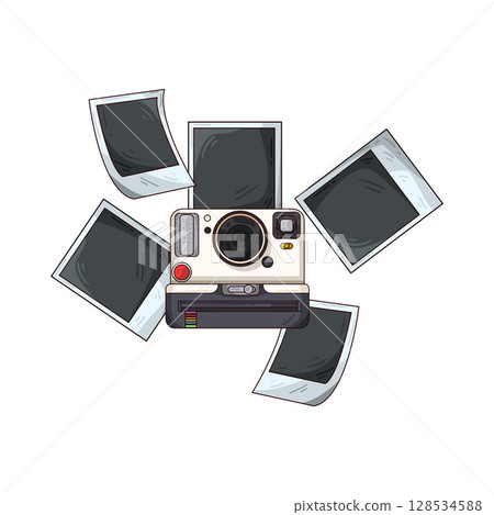 illustration of polaroid camera 128534588