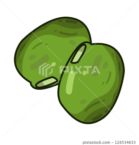 illustration of green beans illustration of green beans 128534633