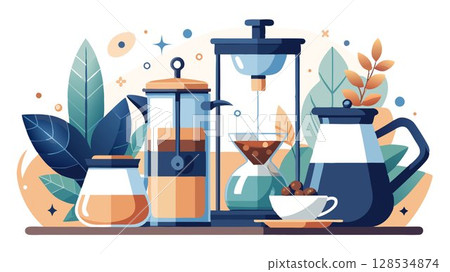 Employ the right brewing method teapot, infuser, French press, or other devices to achieve your desired results. 128534874