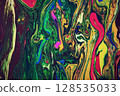 Movement of colors freely. Marble colorful background. 128535033