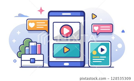 The vertical video format is optimized for mobile viewing and social media platforms. The vertical video format is optimized for mobile viewing and social media platforms. 128535309