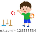 男孩們玩套圈遊戲插畫 128535534