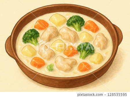 Delicious cream stew 128535595