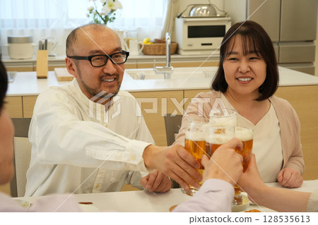 A toast with family A toast with family 128535613