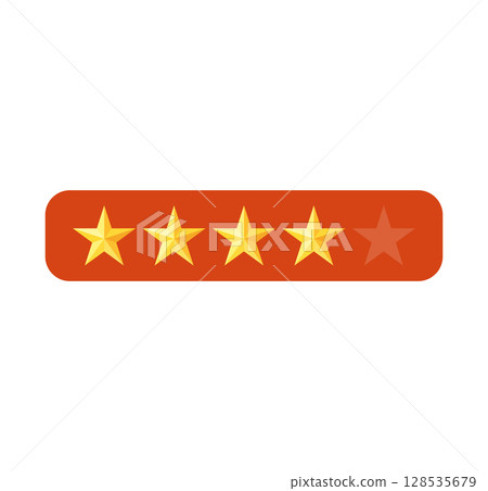 4 Star Rating Icon Vector 128535679