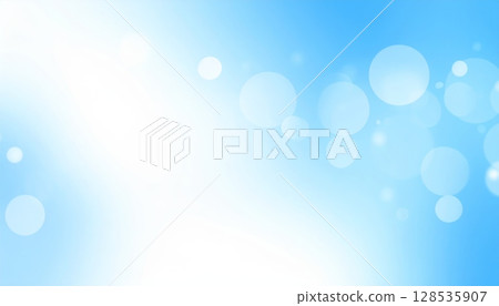 Abstract blue background with soft, defocused bokeh lights, perfect for winter or Christmas designs 128535907