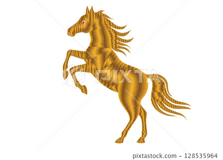 銅馬 馬年新年賀卡材料 銅馬 馬年新年賀卡材料 128535964