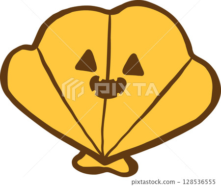 Spooky Seashell Summerween Halloween Summer cartoon hand drawn doodle Spooky Seashell Summerween Halloween Summer cartoon hand drawn doodle 128536555