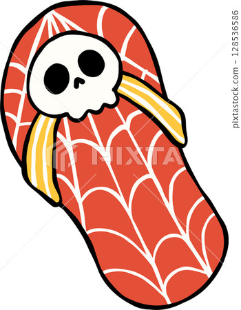 Cute Spooky Slipper Summerween Halloween Summer cartoon hand drawn doodle Cute Spooky Slipper Summerween Halloween Summer cartoon hand drawn doodle 128536586
