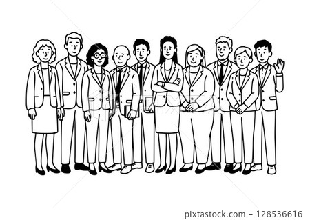 Business Team Vector Illustration of Diverse Group Business Team Vector Illustration of Diverse Group 128536616
