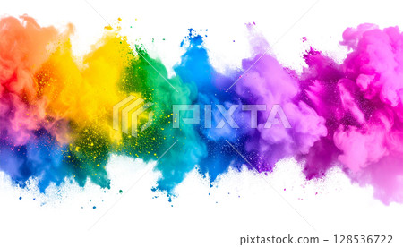 Abstract watercolor creates a bright and artistic background with colorful paint stains and grunge textures Abstract watercolor creates a bright and artistic background with colorful paint stains and grunge textures 128536722