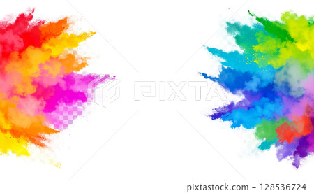 Abstract watercolor creates a bright and artistic background with colorful paint stains and grunge textures Abstract watercolor creates a bright and artistic background with colorful paint stains and grunge textures 128536724