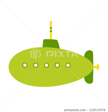 cartoon submarine, flat style cartoon submarine, flat style 128537078