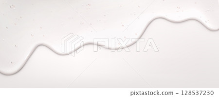 White gel liquid drip flowing down 128537230