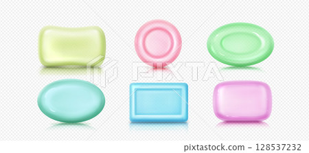 Colorful 3d soap bar collection 128537232