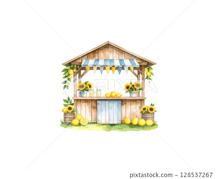 Colorful miniature shop isolated on white background Colorful miniature shop isolated on white background 128537267