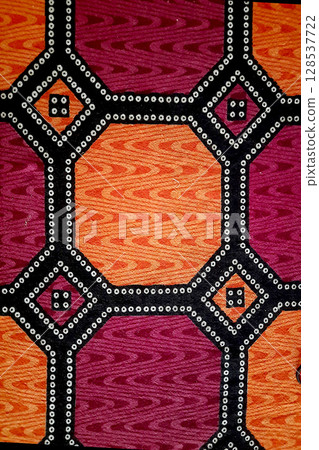 Colorful, Geometrical Woven fabric 128537722