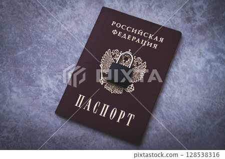 Ban for Russian citizens. Passport blocked. Closed borders. 128538316
