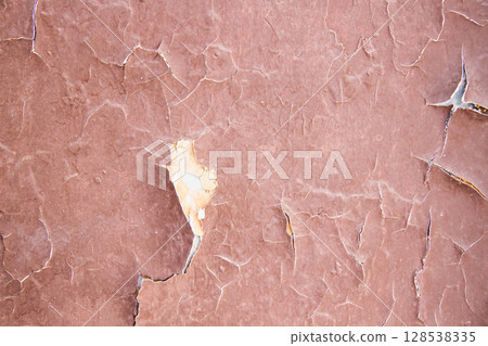 Cracked paint texture. Grunge wall texture. Dark wall with old paint 128538335