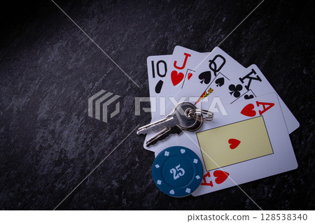 House on the line in the casino. Losing at home in poker. House on the line in the casino. Losing at home in poker. 128538340