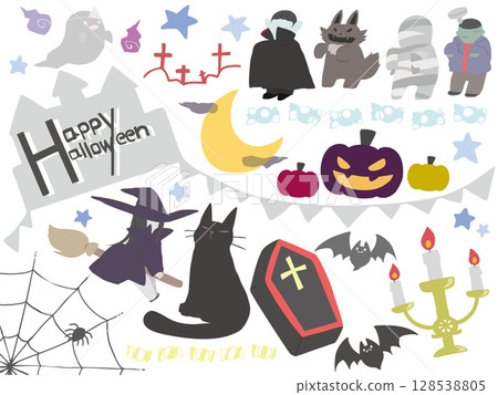 Halloween material set without main line 128538805