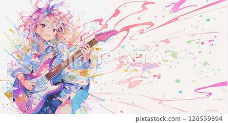 彈吉他的女孩 128539894