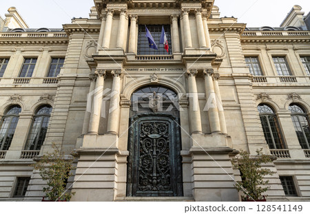 A stunning exterior view of The Paris Chamber of Commerce and Industry building. 128541149