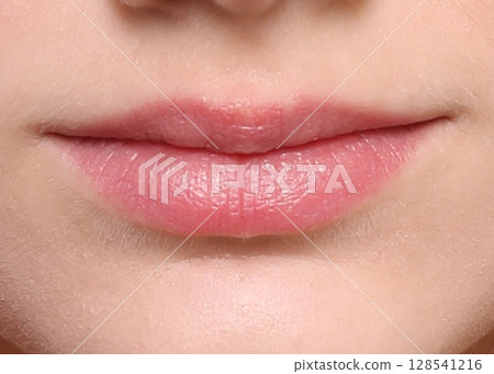 lips of a young girl woman, Caucasian 128541216