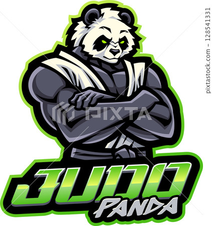 Judo panda mascot 128541331
