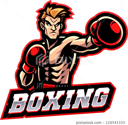 Boxing mascot design 128541333