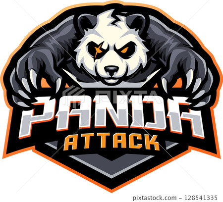 Panda attack mascot 128541335