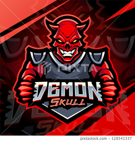 Demon skull esport mascot logo design Demon skull esport mascot logo design 128541337